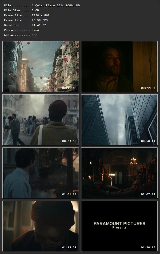 A Quiet Place: Day One (2024) Hindi Dual Audio HDRip 1080p – 720p – 480p Screenshot