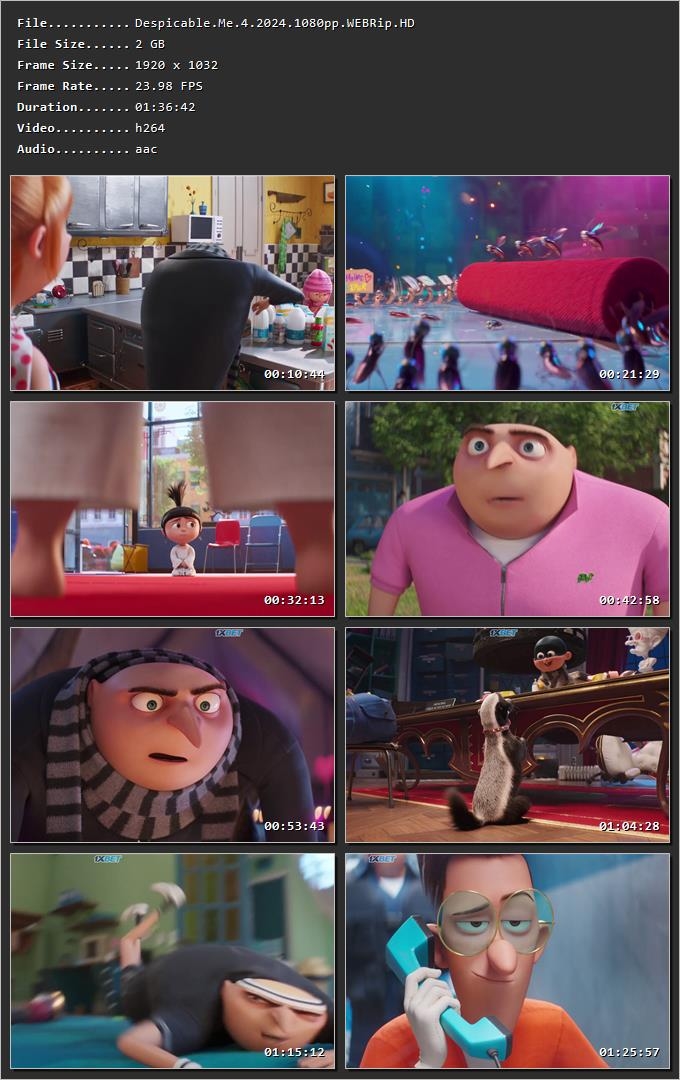 Despicable Me 4 (2024) Hindi (ORG) Dual Audio HDRip 1080p – 720p – 480p – 1080p Screenshot