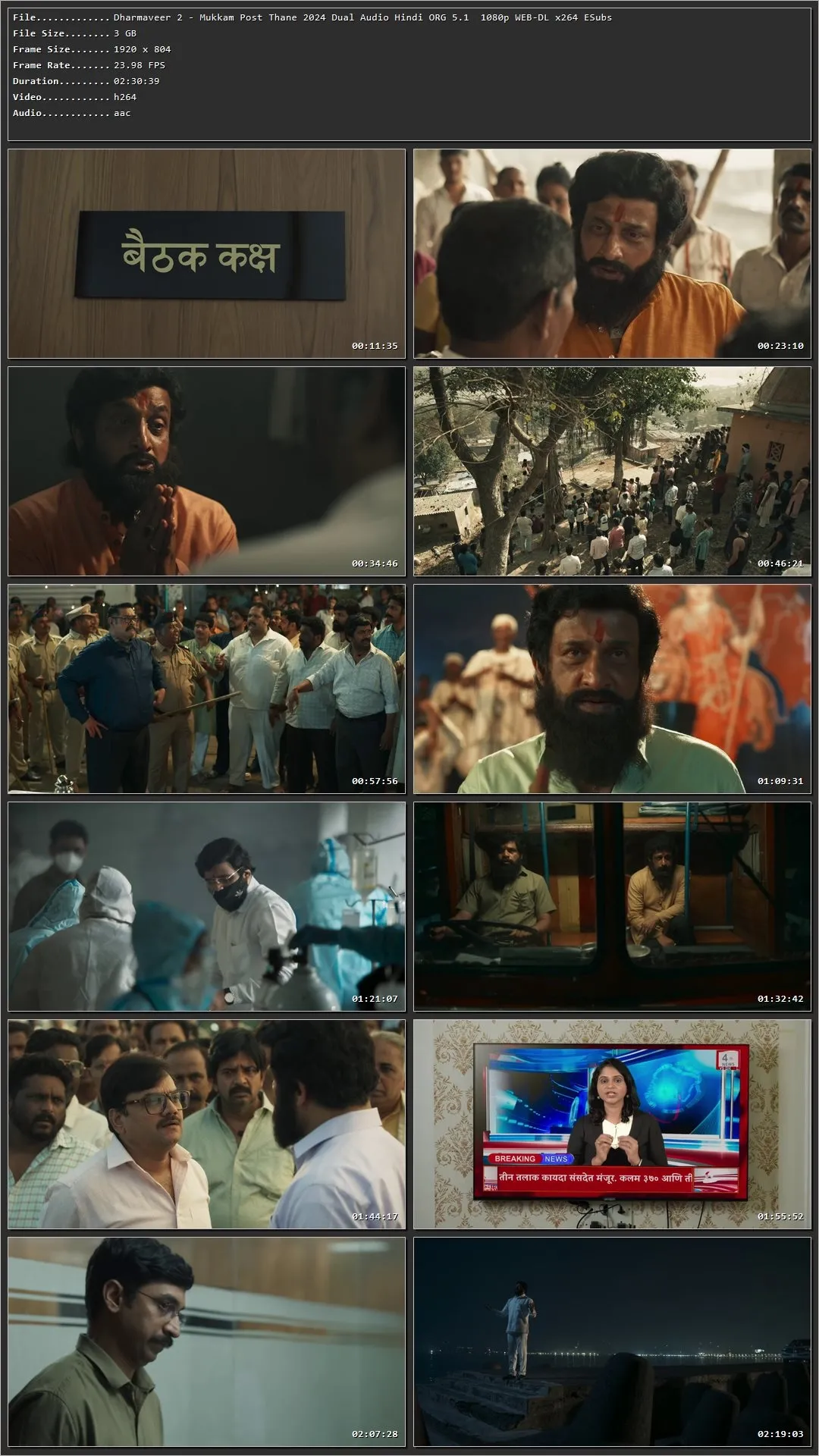 Dharmaveer 2 (2024) Hindi HDRip 720p – 480p – 1080p Screenshot