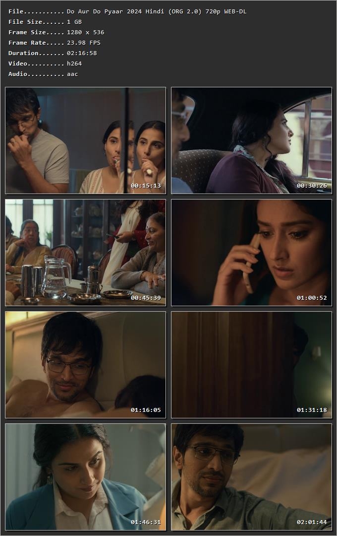 Do Aur Do Pyaar 2024 Hindi HDRip 720p – 480p – 1080p Screenshot