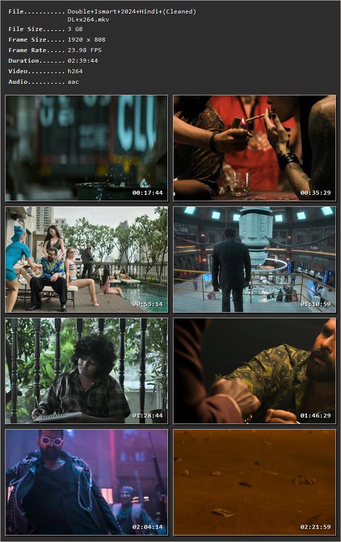 Double Ismart 2024 Hindi (Cleaned) HDRip 720p – 480p – 1080p Screenshot