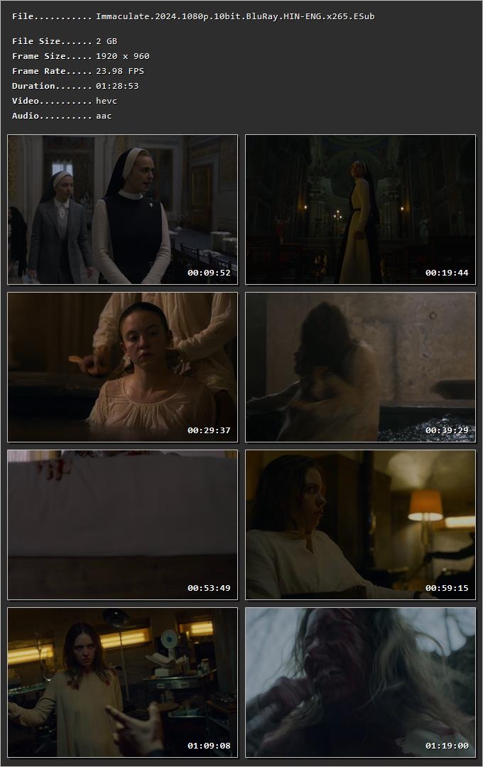Immaculate (2024) Hindi Dual Audio HDRip 1080p – 720p – 480p Screenshot