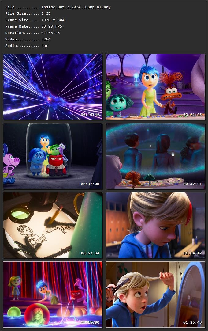 Inside Out 2 2024 Hindi BluRay 720p – 480p – 1080p Screenshot