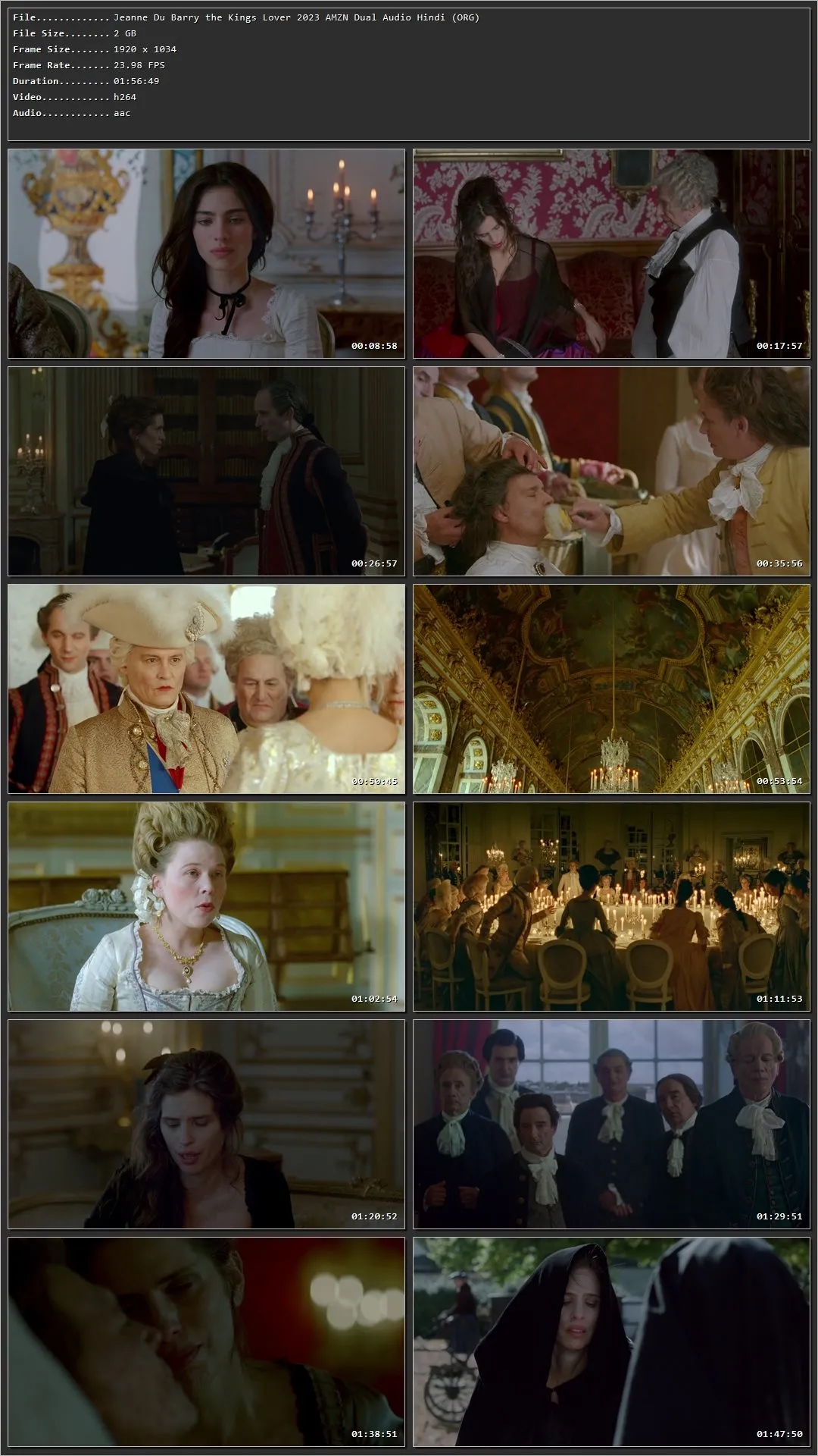 Jeanne Du Barry 2023 Hindi Dual Audio HDRip 1080p – 720p – 480p Screenshot