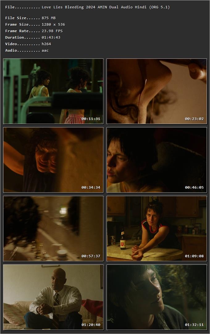 Love Lies Bleeding 2024 Hindi Dual Audio HDRip 1080p – 720p – 480p Screenshot