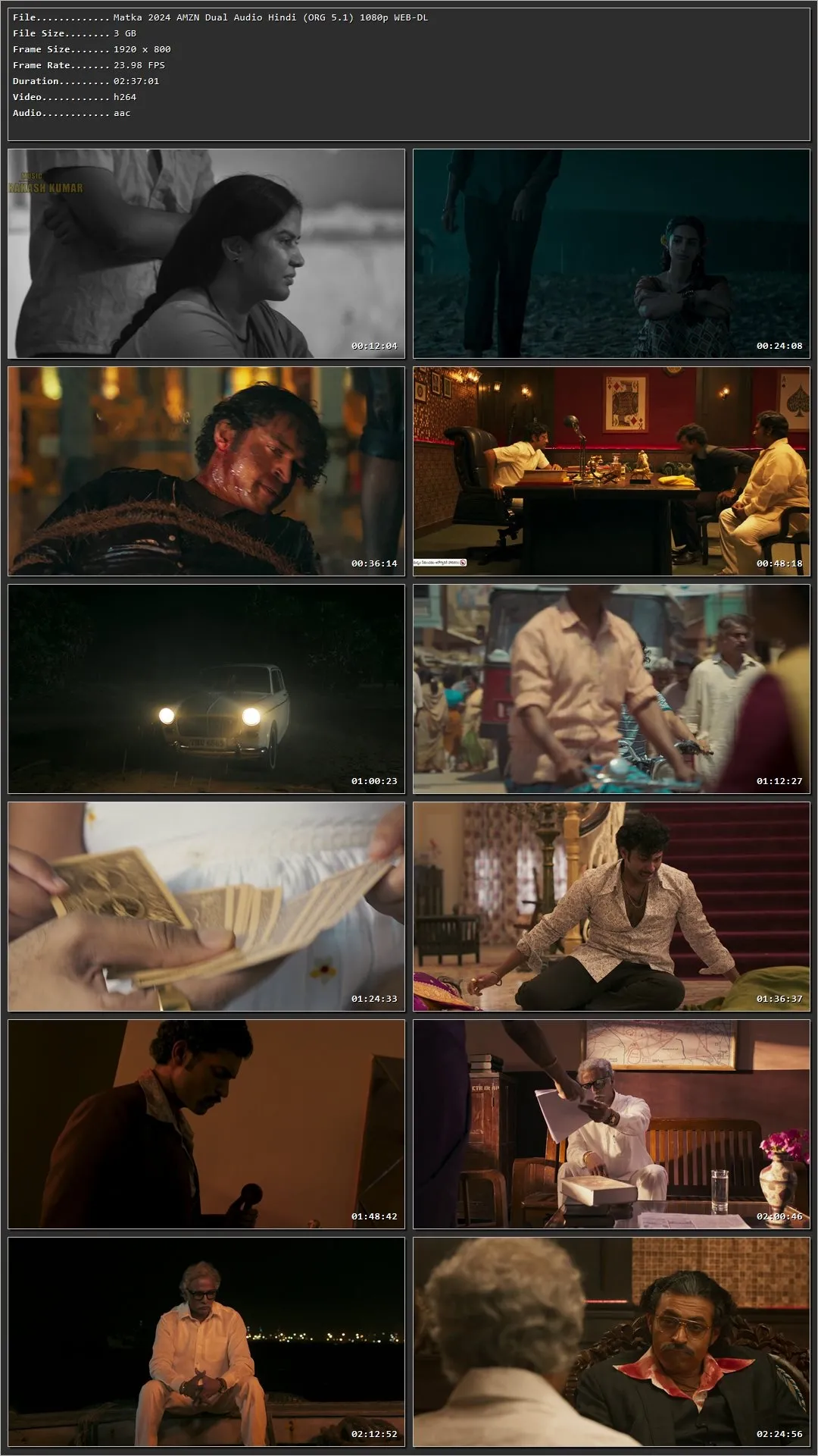 Matka 2024 Hindi HDRip 720p – 480p – 1080p Screenshot