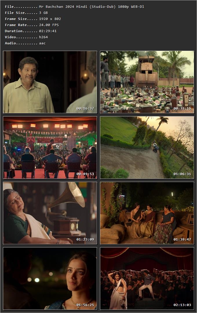 Mr Bachchan 2024 Hindi (Studio-Dub) HDRip 720p – 480p – 1080p Screenshot
