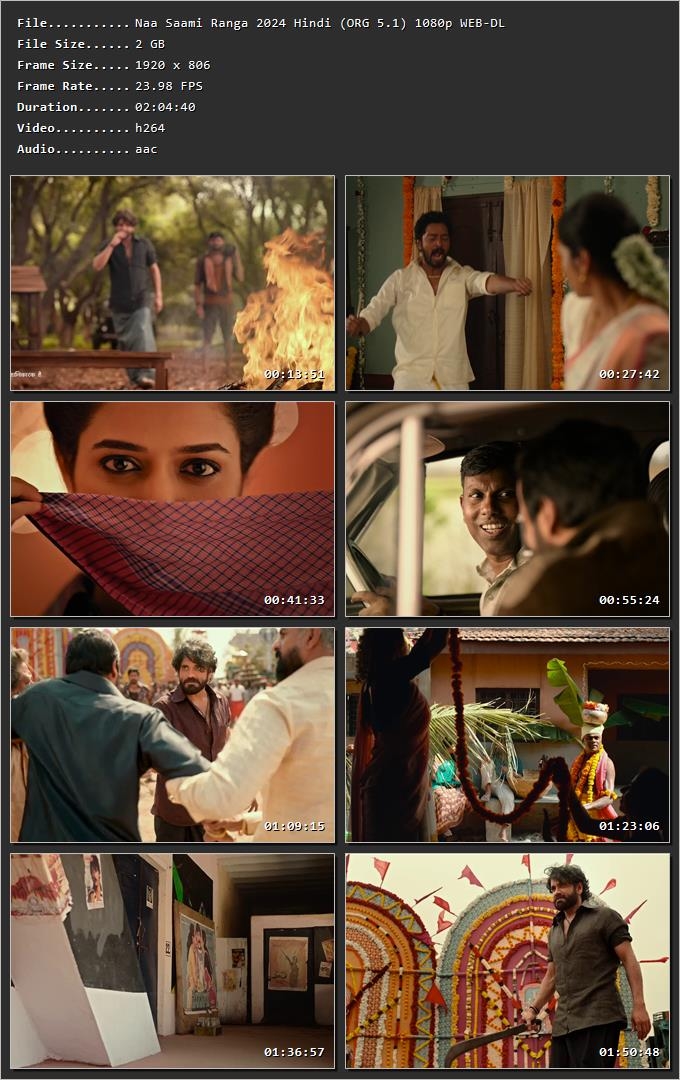 Naa Saami Ranga 2024 Hindi HDRip 720p – 480p – 1080p Screenshot