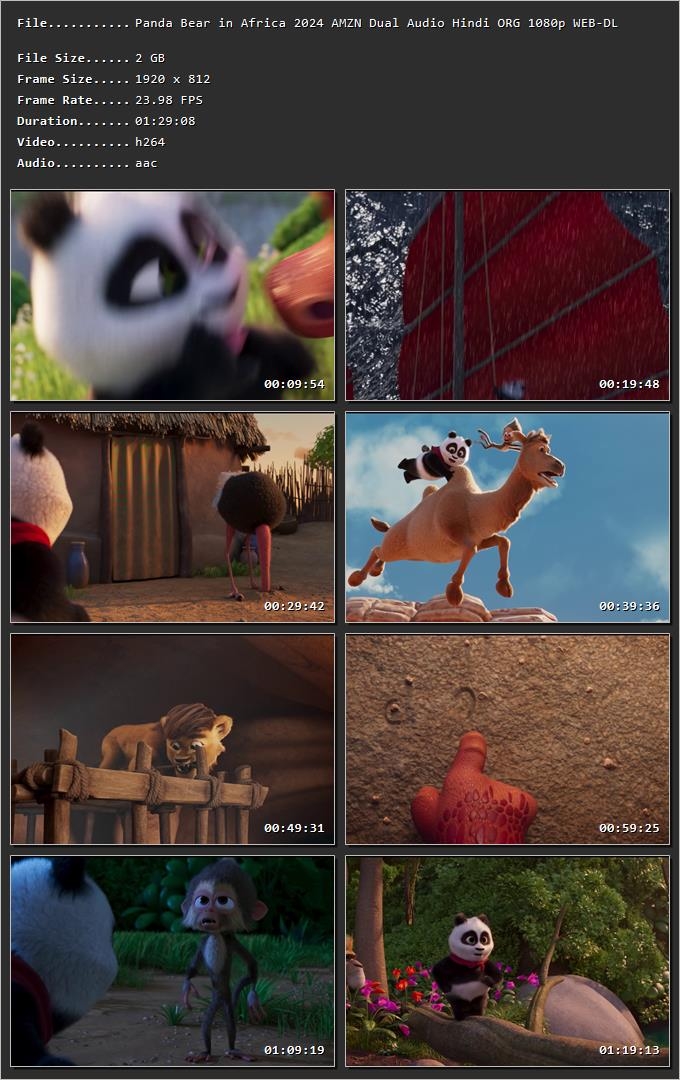 Panda Bear in Africa 2024 Hindi Dual Audio HDRip 1080p – 720p – 480p Screenshot