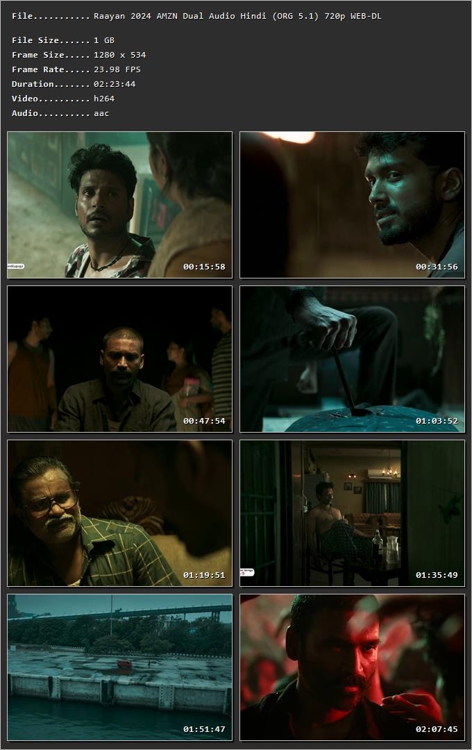 Raayan (2024) Hindi HDRip 720p – 480p – 1080p Screenshot