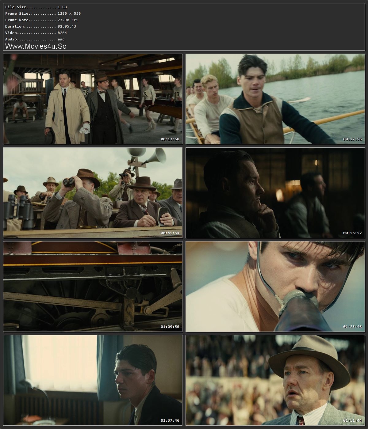 The Boys in the Boat (2023) Hindi Dual Audio HDRip 720p – 480p Screenshot