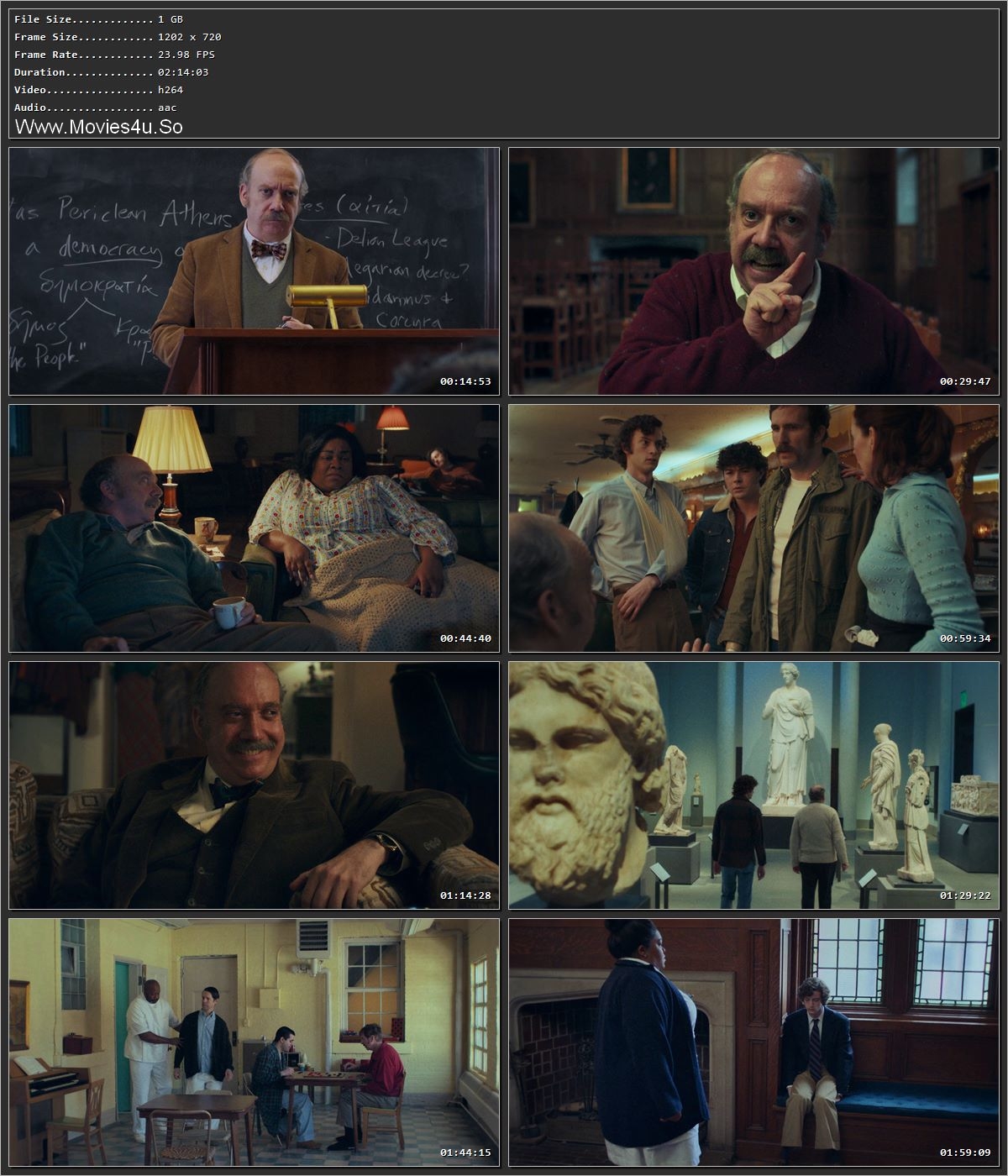 The Holdovers (2023) Hindi Dual Audio HDRip 720p – 480p Screenshot